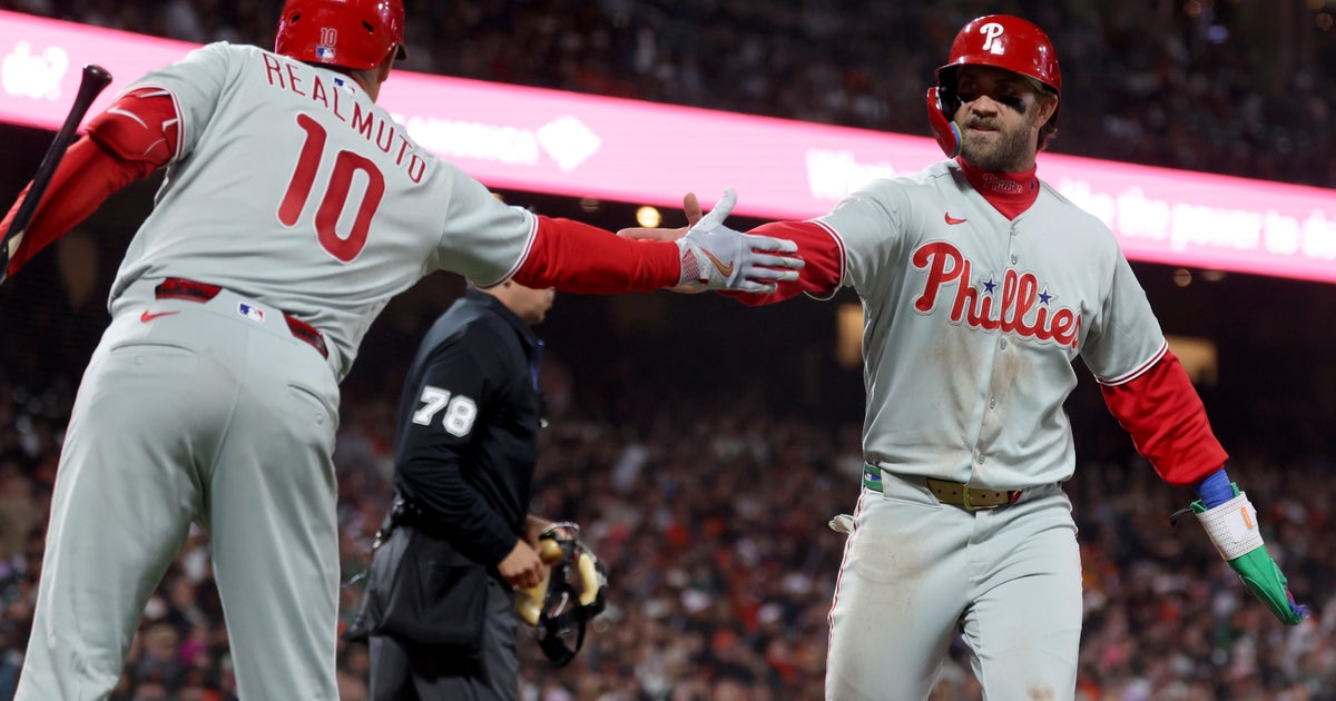 Hits from Bohm, Harper help Phillies come from behind and defeat Giants in San Francisco