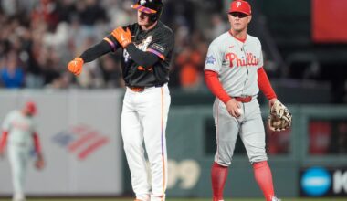 Phillies' J.T. Realmuto leaves game early with bruised foot as Robbie Ray halts San Francisco's losing streak