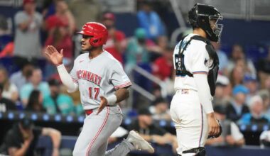 Reds chase Alcantara in 9th, beat Marlins in 10th for fifth straight win