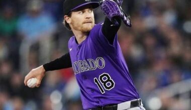 Rockies RHP Ryan Feltner leaves 2 batters after being hit by 106 mph line drive