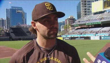 Jake Garegnani goes 1x1 with Padres pitcher David Morgan