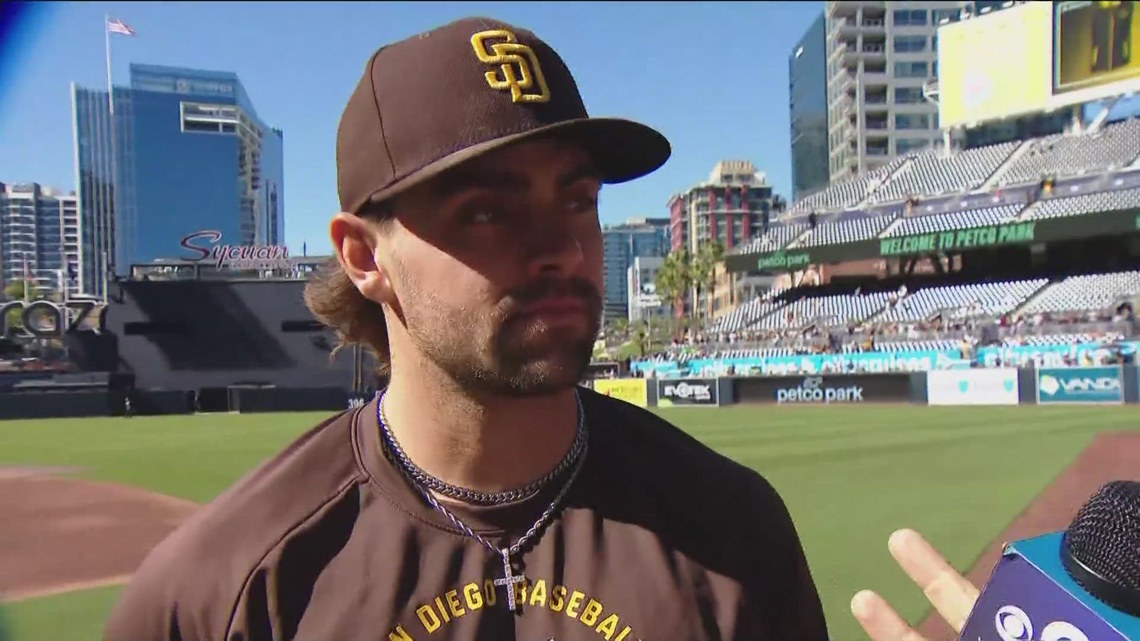 Jake Garegnani goes 1x1 with Padres pitcher David Morgan