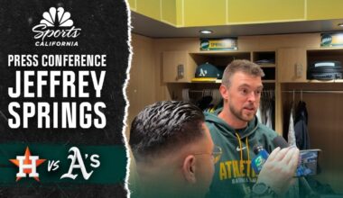 Jeffrey Springs dissects outing vs. Astros after Athletics' home-opening win
