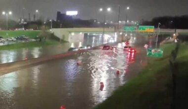 Flash flooding traps cars near American Family Field in Milwaukee