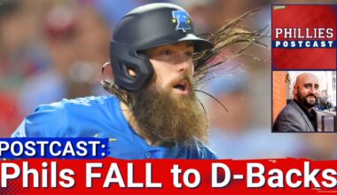 PHILLIES POSTCAST: Philadelphia Phillies STRIKE OUT 16 TIMES in 5-4 LOSS to Diamondbacks