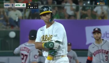 Lawrence Butler hits 3-run homer in the Athletics' 11-4 win over the Astros in home opener