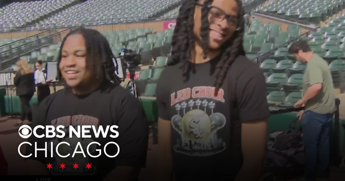 Leo High School Choir performing at White Sox Home Opener