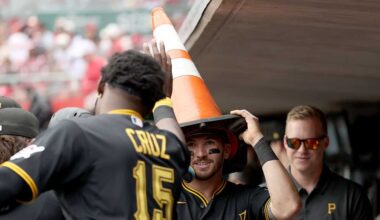 Where did viral traffic cone used in Pirates’ dugout against Reds come from?