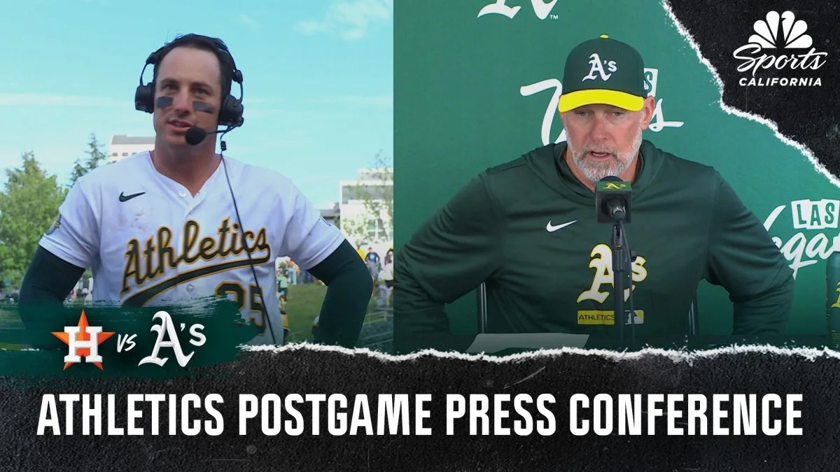 Mark Kotsay and Brent Rooker react to A's walk-off win vs. Astros