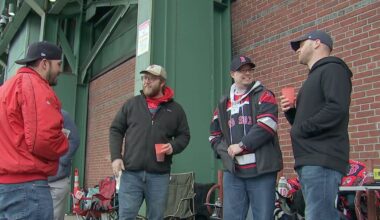 Diehard Red Sox fans gather outside Fenway Park hours ahead of home opener – Boston 25 News