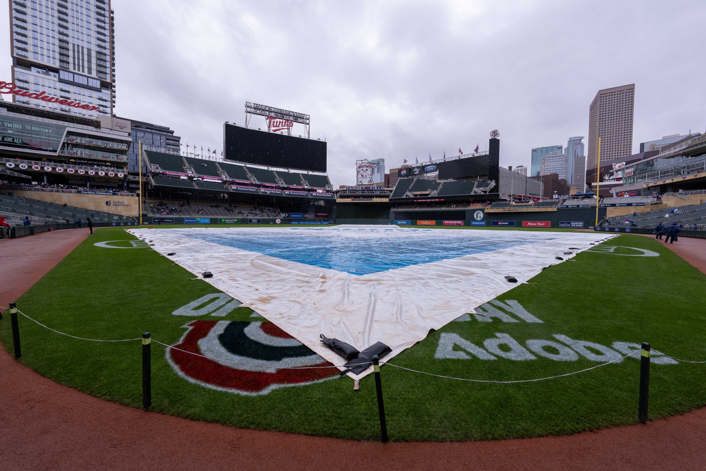 This is what it looked like when the Rays were supposed to be taking BP. God hates them.