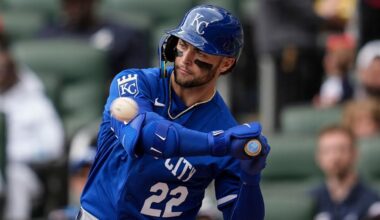 Rookie Carter Jensen scratched from Royals' starting lineup after oversleeping