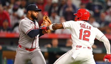 Lengthy suspensions handed out to members of wild Angels-Braves brawl that saw fists, tackles