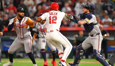 Jorge Soler, Reynaldo López suspended after punches thrown in Braves-Angels brawl