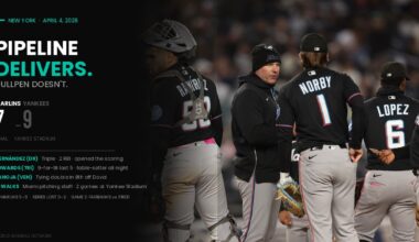 Marlins Bullpen Collapse vs Yankees as Clayton McCullough Makes Mound Visit — April 4, 2026