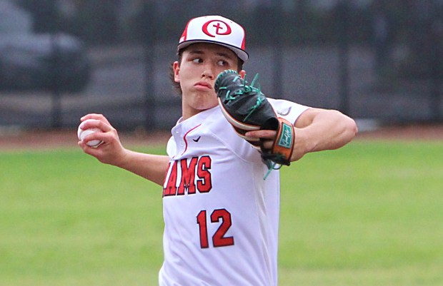 Orangewood Christian junior pitcher Max Sakala is part of a loaded arsenal of pitchers leading the top-seeded Rams into district play this week. (Chris Hays/Orlando Sentinel) 