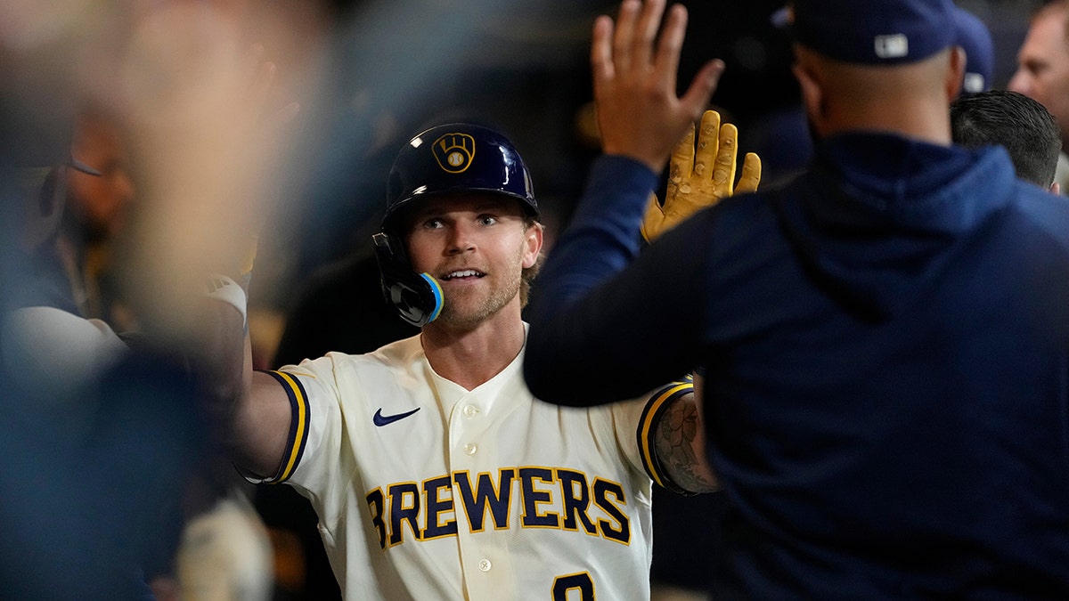 Jake Bauers after a home run