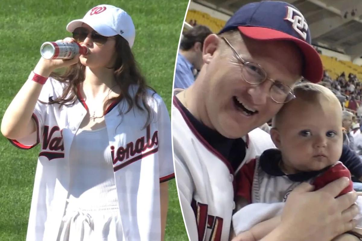 Nationals fan born on day of team's first game takes ceremonial 'first sip' on 21st birthday