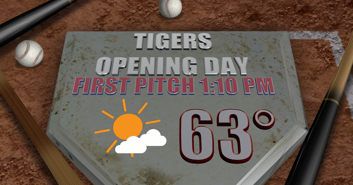 Warm, springlike temperatures for Detroit Tigers Opening Day at Comerica Park