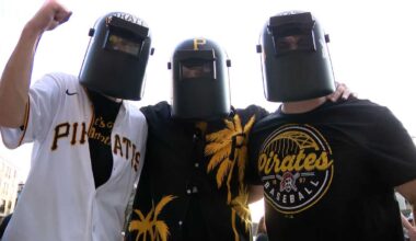 Pittsburgh Pirates fans celebrate win over Orioles in home opener