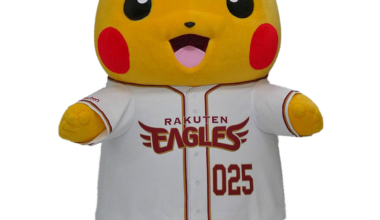 Rakuten Eagles Pikachu wearing the uniform of ⓒRakuten Eagles