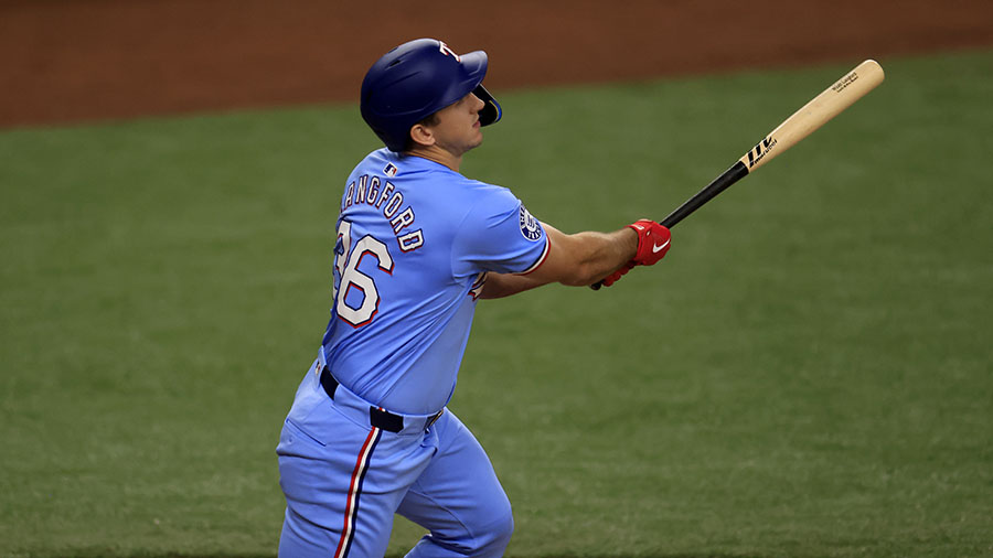 Texas Rangers Wyatt Langford Seattle Mariners...