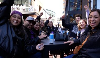 Colorado Rockies fans celebrate Opening Day in Denver