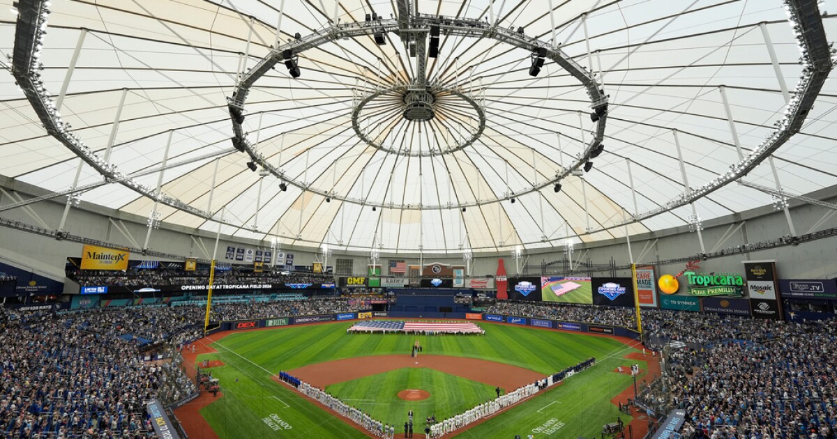 A full house welcomes baseball back to the Trop. And the Rays respond with a 6-4 win