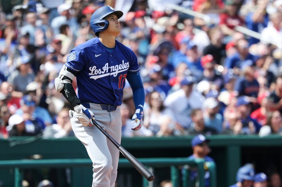 Ohtani and Tucker hit 2 of the Dodgers' 5 homers in rout of the Nationals