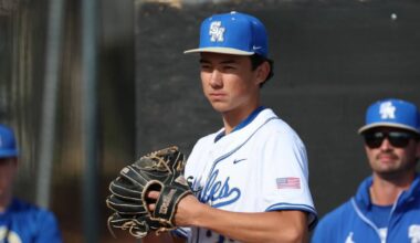Sophomore Tyler George of Santa Margarita is strike machine