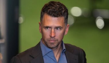 Apr 25, 2026; San Francisco, California, USA; San Francisco Giants president of baseball operations Buster Posey before the game against the Miami Marlins at Oracle Park. Mandatory Credit: Darren Yamashita-Imagn Images