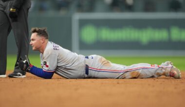 Rocker's strong outing, Nimmo's homer, lift Rangers over Rockies, 10-0