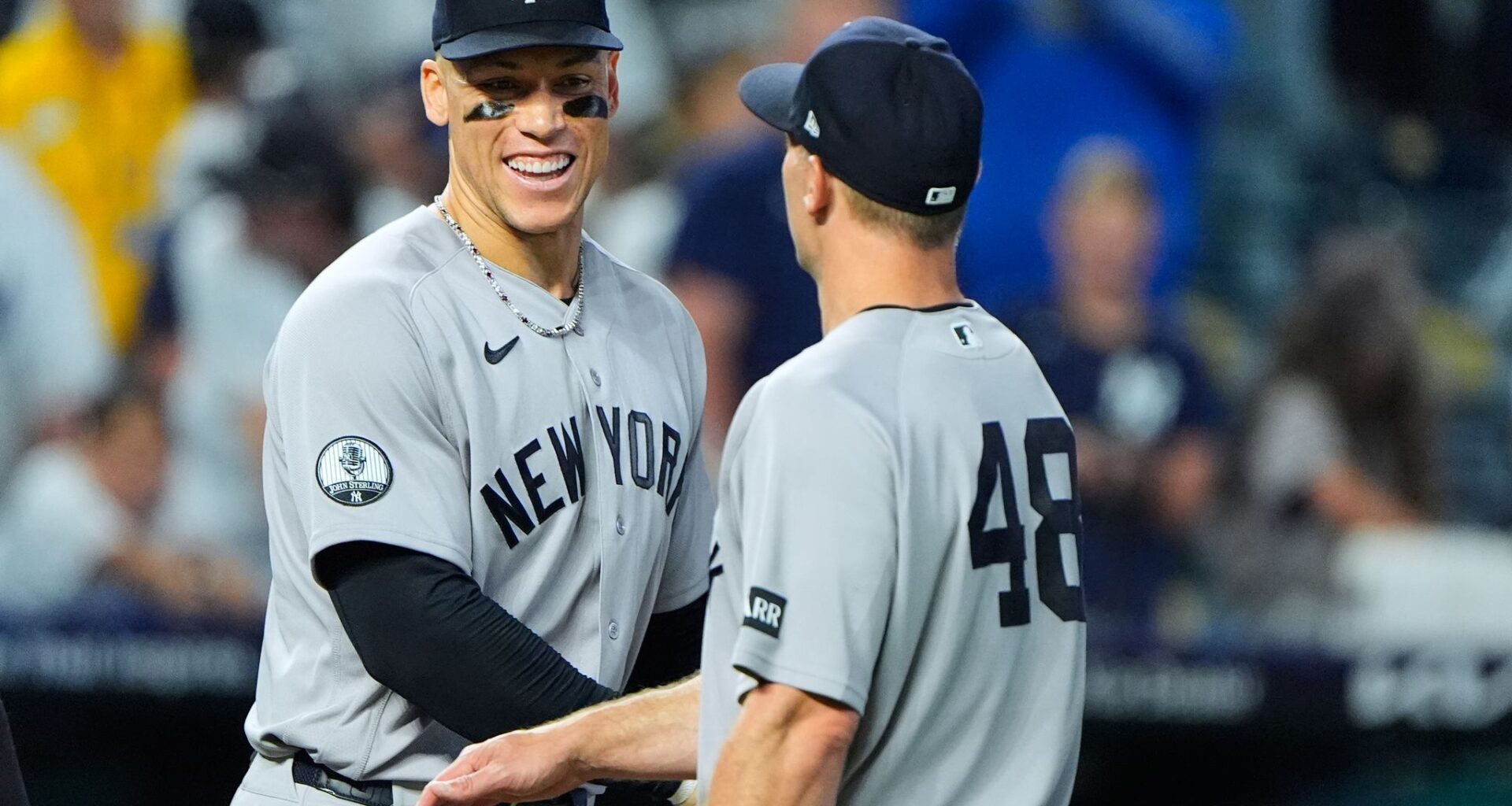 Yankees get 2 hits from every starter for the first time in franchise history in 15-1 rout of Royals