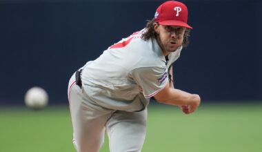 Phillies place starting pitcher Aaron Nola on the paternity list, recall Nolan Hoffman