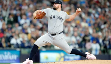 Yankees' Carlos Rodón struggles in 2026 debut, Brewers win on Brice Turang walk-off homer