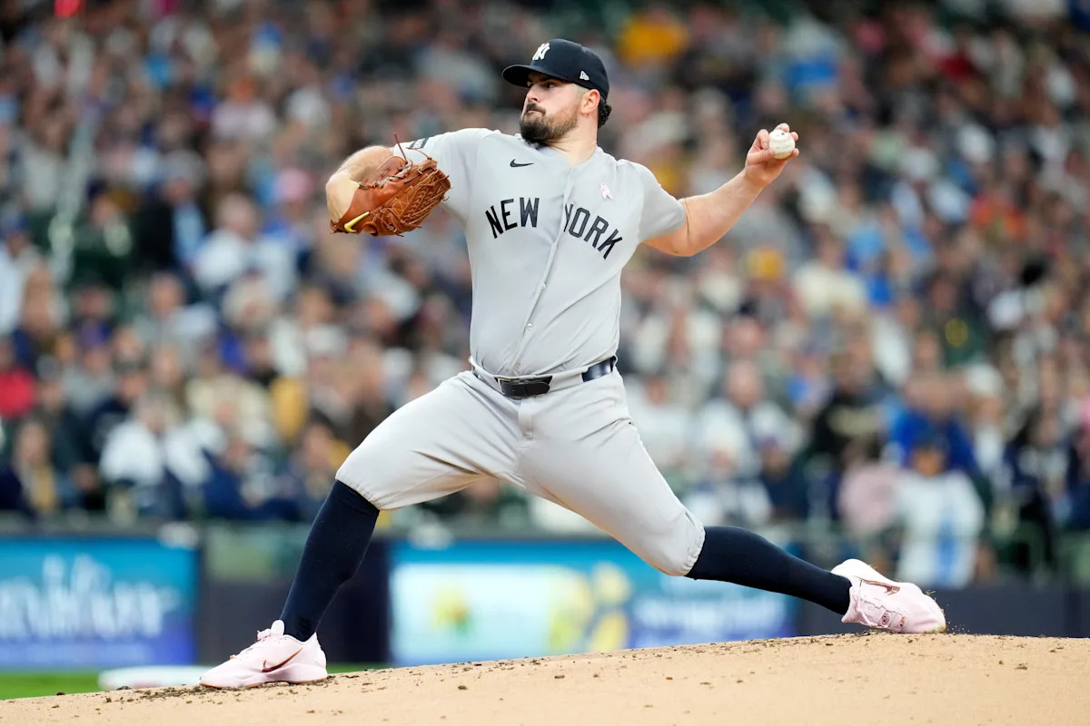 Yankees' Carlos Rodón struggles in 2026 debut, Brewers win on Brice Turang walk-off homer