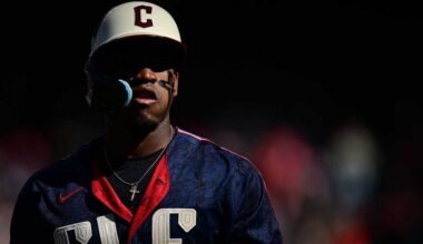 Guardians’ Angel Martinez exits Red Sox game with foot injury
