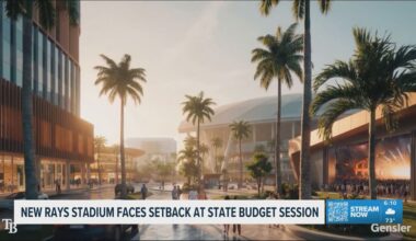 Major setback to new Tampa Bay Rays stadium at state budget session