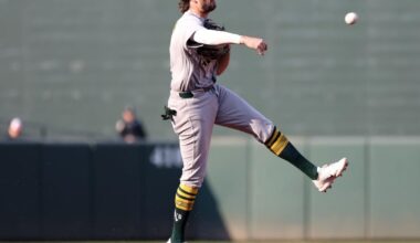Athletics shortstop Jacob Wilson leaves game with a shoulder injury after diving for a grounder | MLB