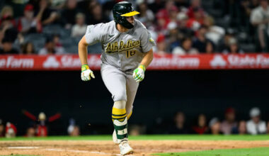 Nick Kurtz's 5 RBIs, HRs by Zack Gelof and Brent Rooker lead Athletics to 14-6 win over Angels