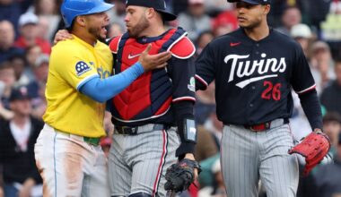 Red Sox' Willson Contreras 'surprised' by Twins' benches-clearing incident