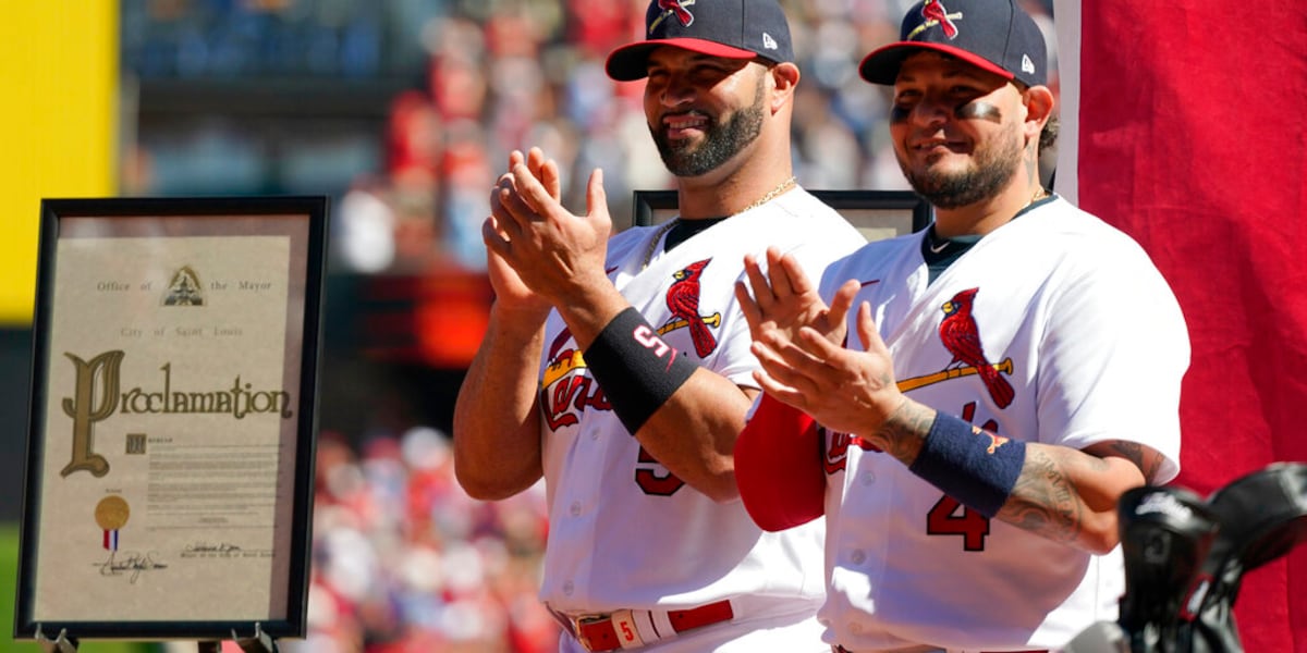 Pujols, Molina selected as newest members of the St. Louis Cardinals Hall of Fame