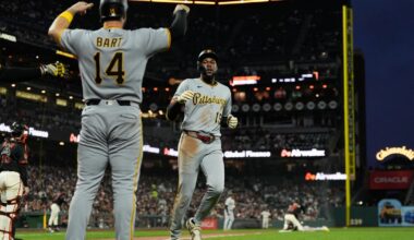 Pirates get season-high 20 hits, beat Giants 13-3
