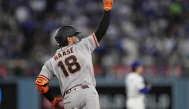 Giants beat Dodgers 6-2 as Bader and Haase hit back-to-back homers off Yamamoto