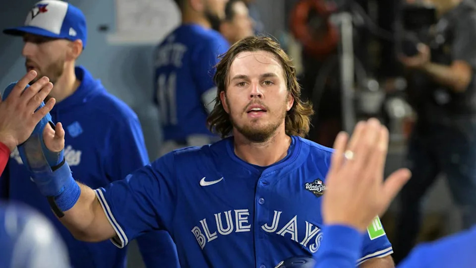 Toronto Blue Jays third baseman Addison Barger (47)© Jayne Kamin-Oncea-Imagn Images