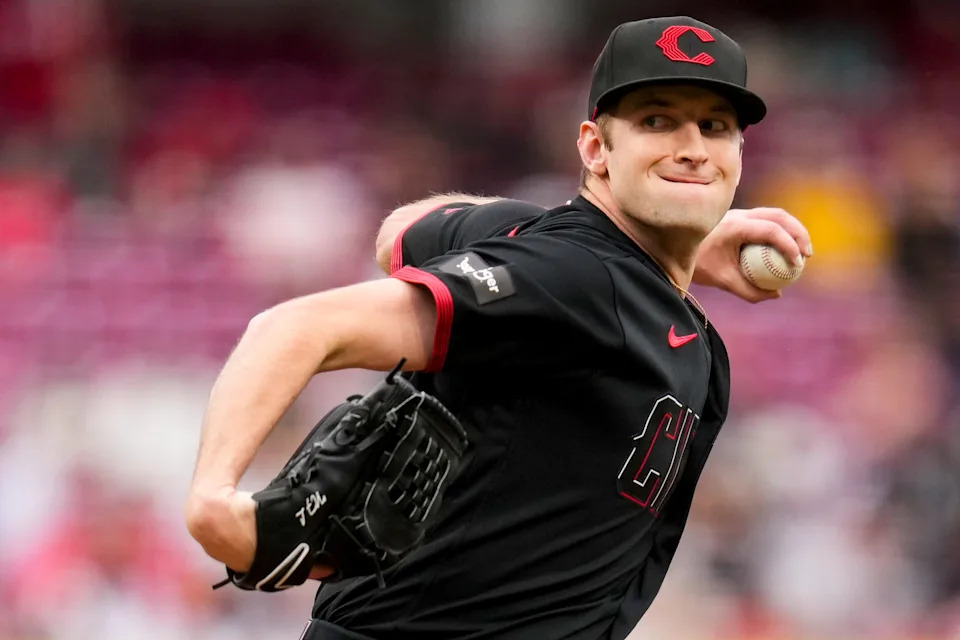 Nick Lodolo allowed four runs in 5 1/3 innings in his season debut that ended up a 10-0 loss to the Houston Astros May 8.