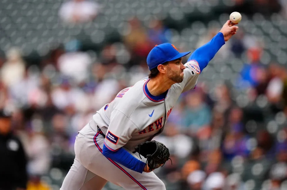 David Peterson throws a pitch during his May 4 outing against the Rockies. IMAGN IMAGES via Reuters Connect