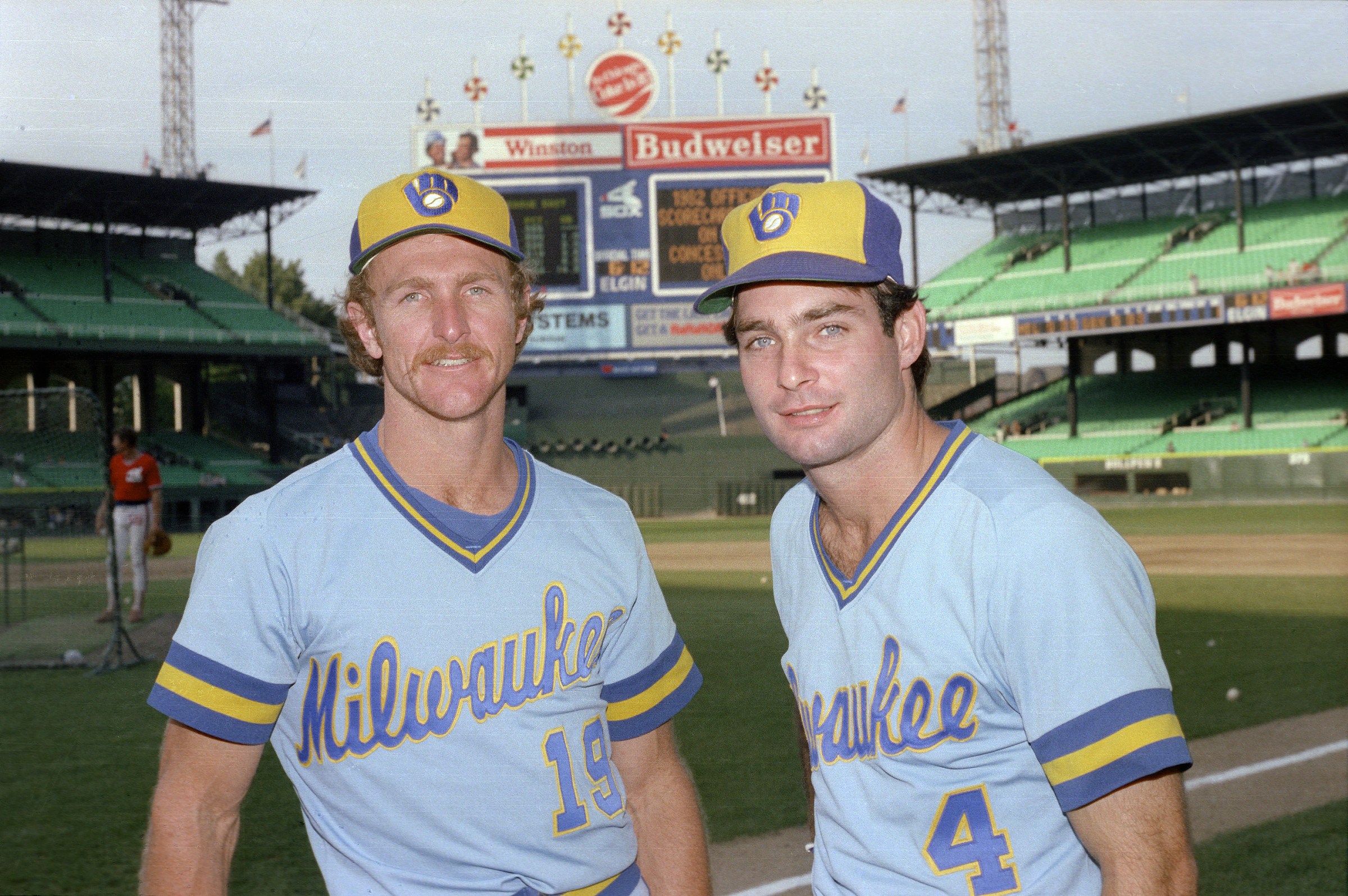 Larry Yount’s brother and a Radio Guy. (Photo by Ron Vesely/MLB Photos via Getty Images)