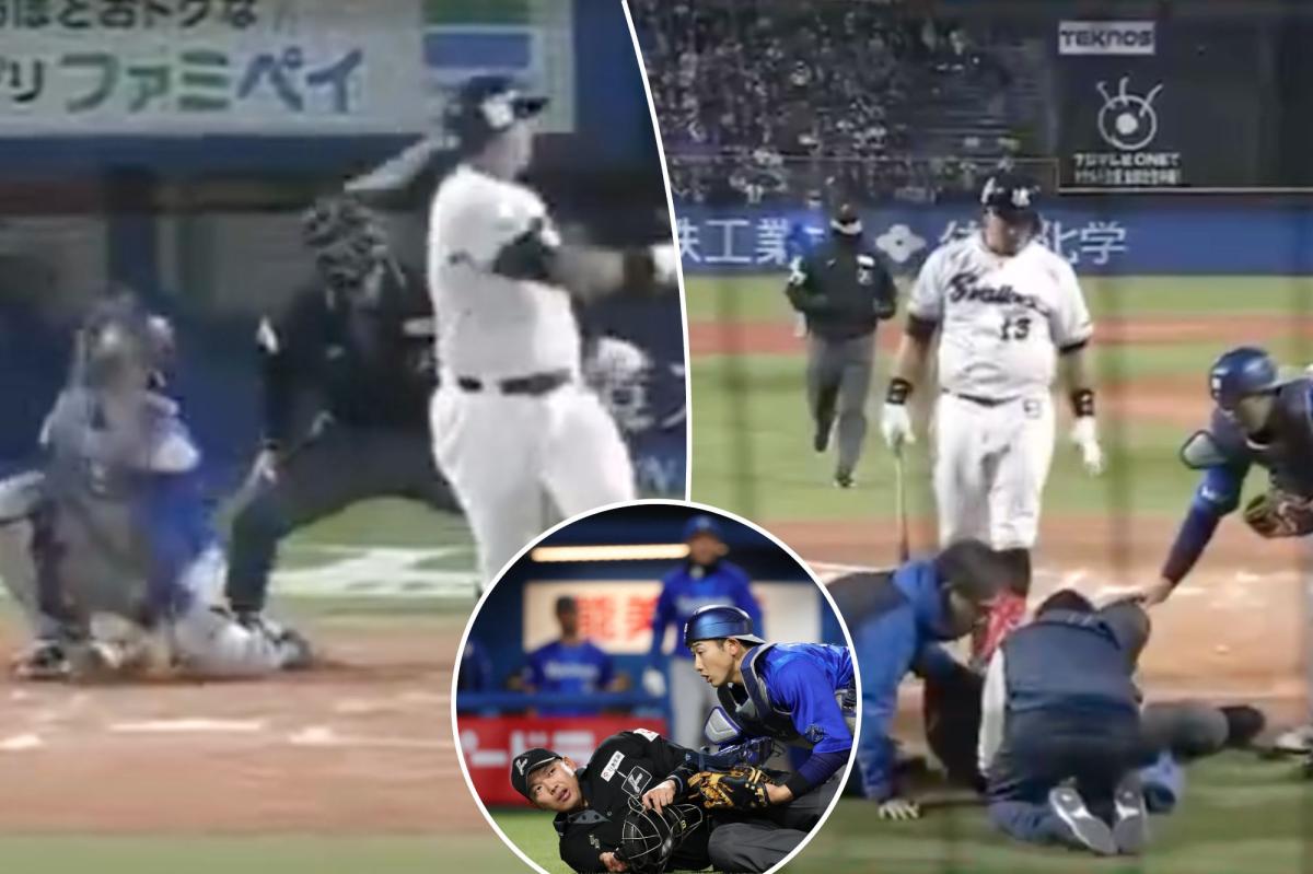 Troubling update on Japanese umpire after being hit with bat two weeks ago