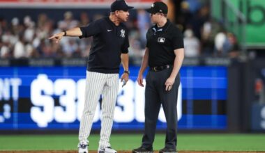 Yankees' Aaron Boone ejected after arguing controversial catch